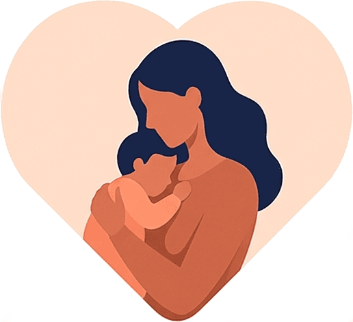 Mom and child sharing a moment